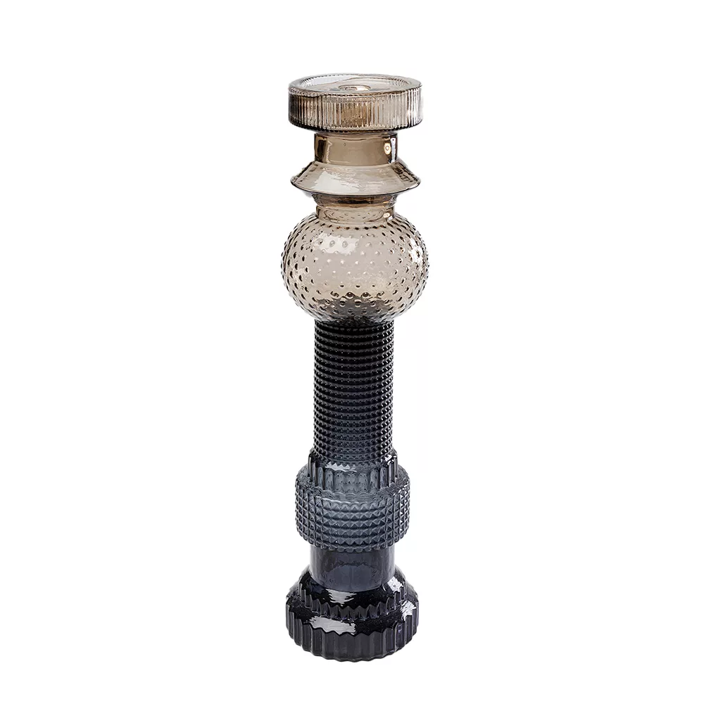 Marvelous Duo Candle Holder - Brown Grey