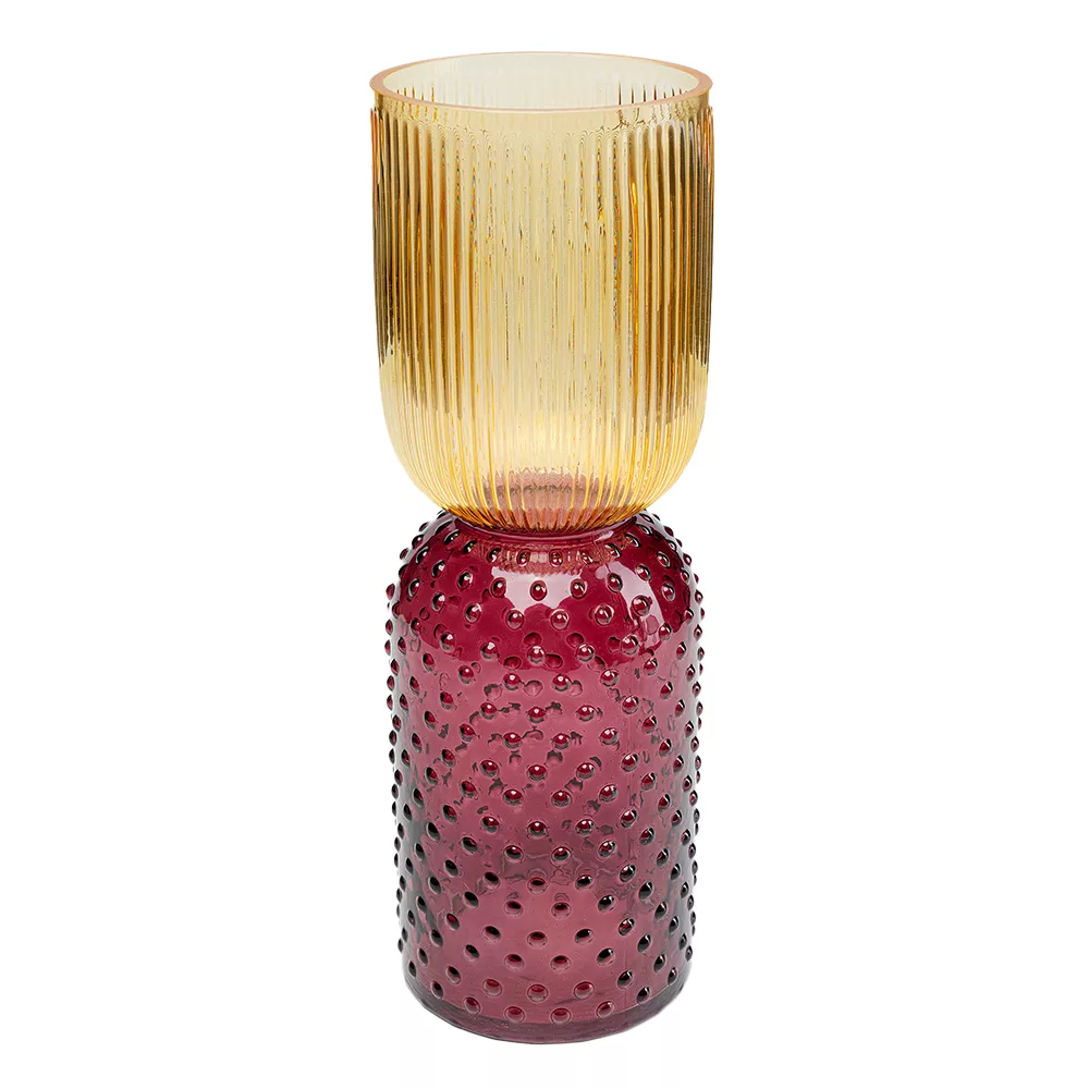 Marvelous Duo Vase 38cm - Yellow Purple