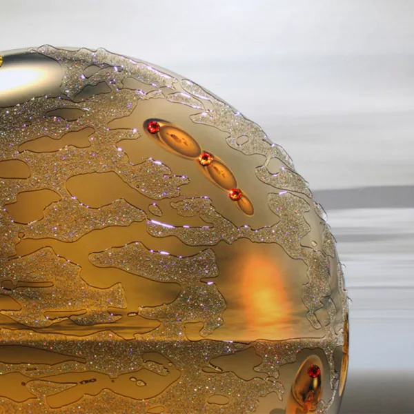 Golden Sphere Liquid Art 
