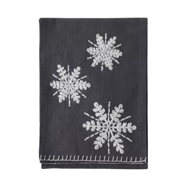 Embroidered Snowflakes Table Runner - Large