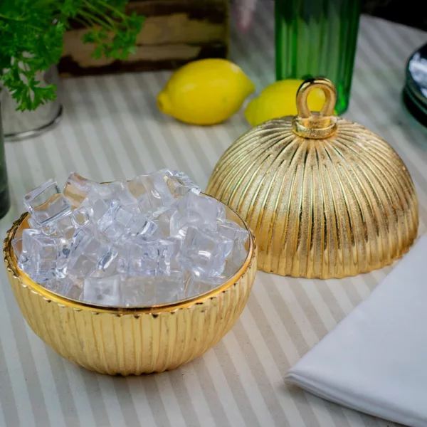Gold Bauble Ice Bucket with Lid