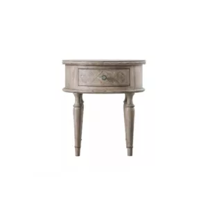 Mustique Round 1 Drawer Side Table