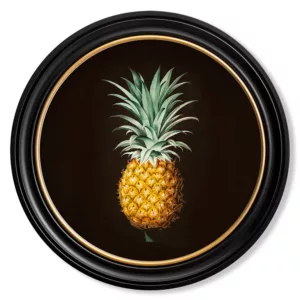 Pineapple Study Dark - Oxford Round - 44cm