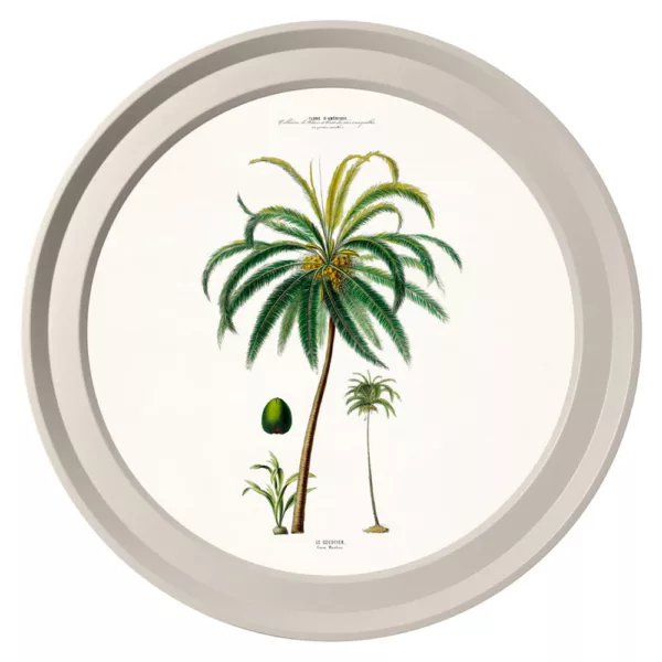 Coconut Palm Light - Chester Grey Frame - 70cm