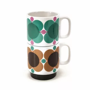 Set of 2 Mugs-Atomic Flower Jewel/Latte