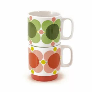 Set of 2 Mugs-Atomis Flower Bubblegum/Basil