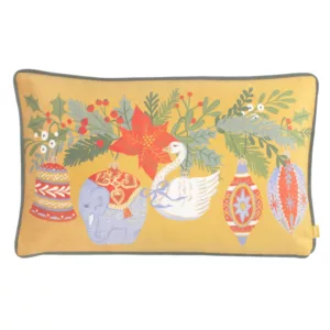 Deck the Halls Baubles Rectangular Cushion