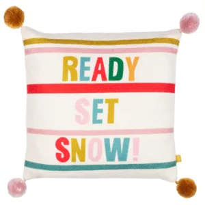 Pom Pom Ready Set Snow Cushion