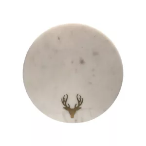 Round Marble Stag Cheese Board 