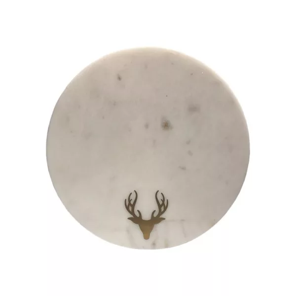 Round Marble Stag Cheese Board