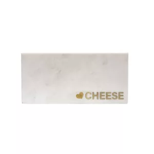 Marble Cheese Platter with Brass Inlay