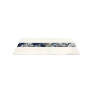 White Marble & Blue Agate Board