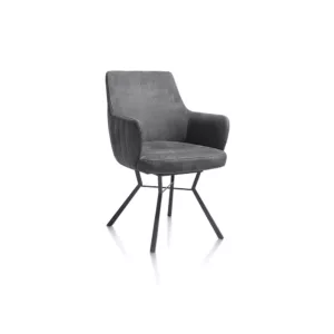 Swivel Dining Chair with Arms - Camel