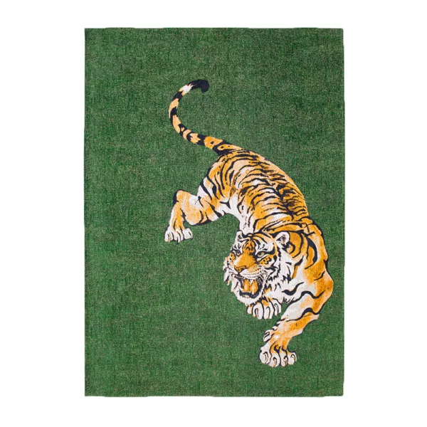 Tiger Rug 200x280cm - Green on Fire