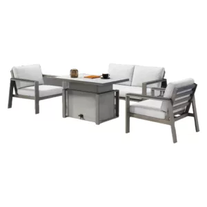 Madeira Lounge Set with 110cm Adjustable Table