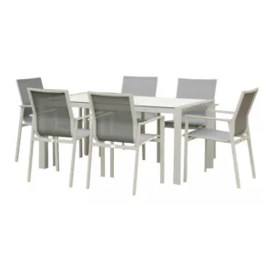 Madeira 160cm Rectangular Dining Table with 6 Chairs