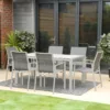 Madeira 160cm Rectangular Dining Table with 6 Chairs