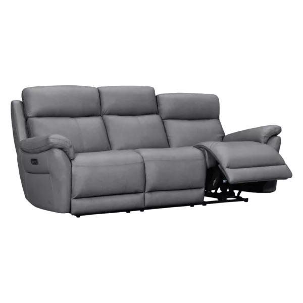 3 Seater Sofa Power Recliner and Headrest - Fabric