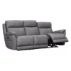 3 Seater Sofa Power Recliner, Headrest and Lumber - Fabric