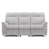 Double Power Recliner 3 Seater Sofa with adjustable Headrest and Lumbar - Leather