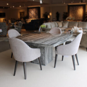 Verona Boat Dining Table and Treviso Dining Chairs