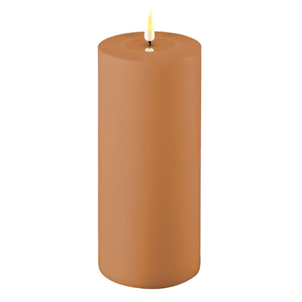 Outdoor LED Candle 10x20cm - Caramel