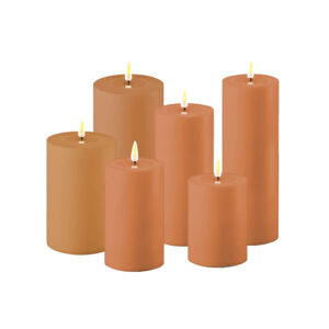 Outdoor LED Candle 7.5x10cm - Caramel