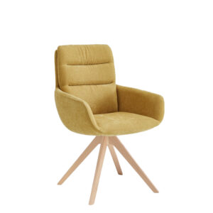 Felia Chair Base 2093 - Solid Wood Frame - Fabric A