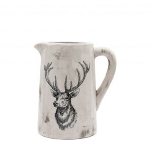 Stag Pitcher Vase Large Distressed 230x195x295mm