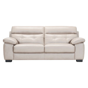 Bari 3 Seater Sofa - Stone Leather