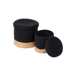 Balham Set of 2 Lidded Storage - Black