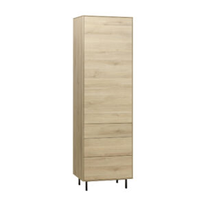 Small Wall Cabinet with 1 Door & 3 Drawers