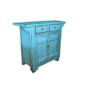 Dark Turquoise Two Drawer Two Door Cabinet