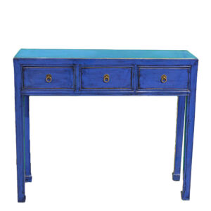 Royal Blue Three Drawer Table