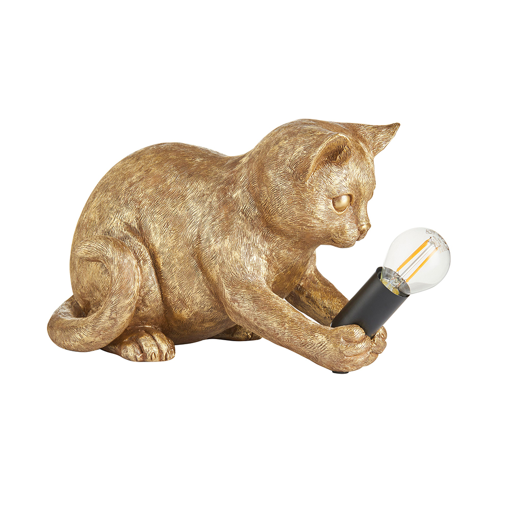 Gold Kitten Table Lamp