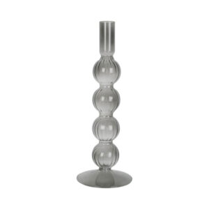 Swirl Bubbles Large Candle Holder - Black