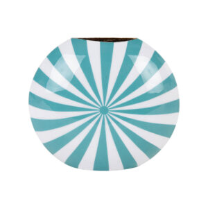Candy Swirl Small Vase - Turquoise & White