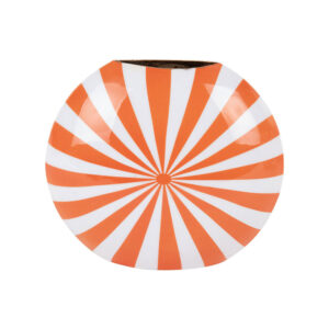 Candy Swirl Small Vase - Orange & White