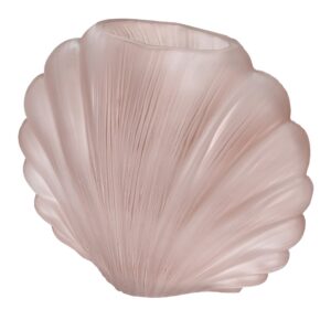 Blush Glass Shell Vase