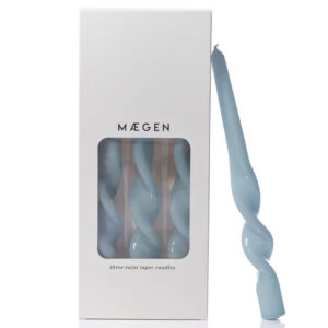 Maegan Twist Taper Candle 25cm -Cornflower Blue
