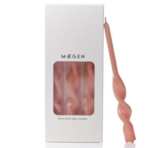 Maegan Twist Taper Candle 25cm - Plaster Pink