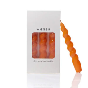 Maegan Spiral Taper Candle 19cm - Tangerine