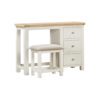Taunton Painted Oak Dressing Table & Stool with Fabric Seat