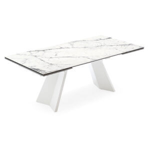 Icaro SO - Icaro CS4114-R 160 - Table: CS/4114 P23W/P94/P27C,( Frame: CN/4111 MT.P94 160, TOP: CN/4111 GO.ST.CER.P27C 160, 1 Base CS/4114 Oak Ven. P23W (x2), Plate Set CN/4114 MT.P94) 