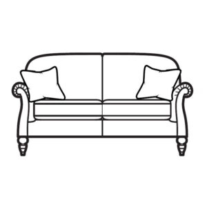 Large 2 Seater Sofa - Formal Back - Grade A