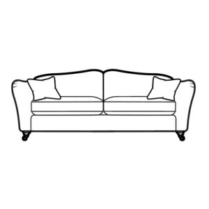 Large 2 Seater Sofa - Formal Back - Grade A