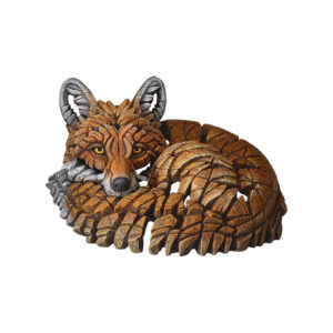 Curled Up Red Fox Sculpture