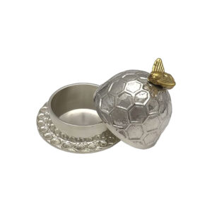 Bee Honeycomb Butter Dish with Glass Insert