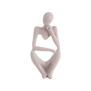 Wondering Light Grey Statue