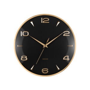 Sienna Glow Black Wall Clock